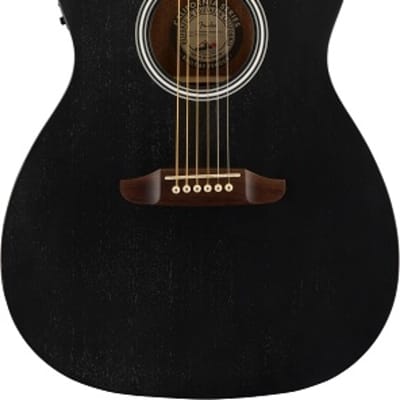 Fender Monterey Standard Acoustic Guitar. Walnut Fingerboard, Black Top image 2
