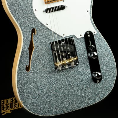 Suhr Eddie's Guitars Exclusive Custom Classic T Roasted - Ice Blue Sparkle image 6