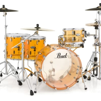 Pearl Crystal Beat 4-pc. Shell Pack in Tangerine Glass Acrylic (#732) - Authorized Pearl Dealer image 1