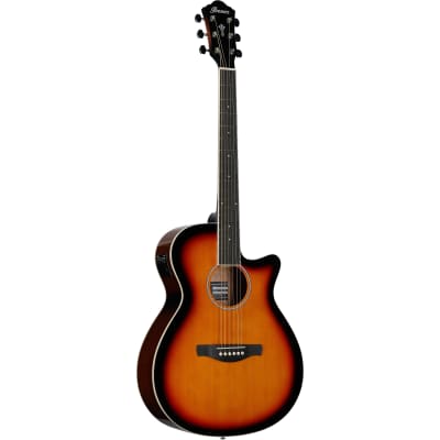 Ibanez AEG7 Acoustic-Electric Guitar, Transparent Vintage Sunburst image 2