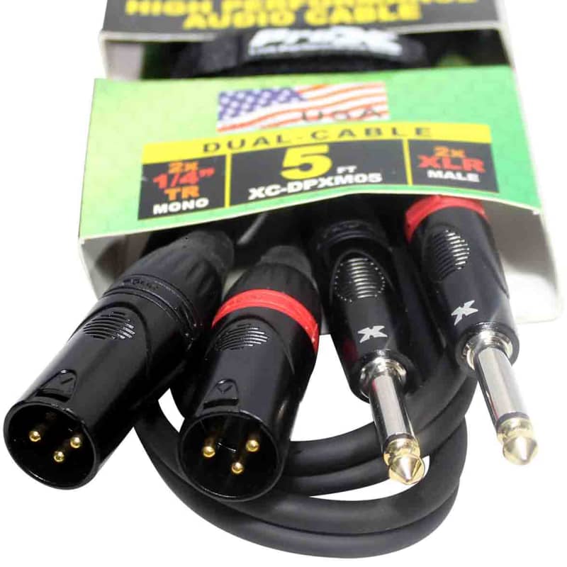 ProX XC-RXM50 50' Ft. High Performance XLR Male to RCA Male Unbalanced  Audio Cable