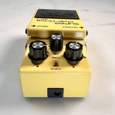 Boss SD-1 Super OverDrive (Black Label) 1982 - Yellow - Made in Japan - With box SKU0083 image 4
