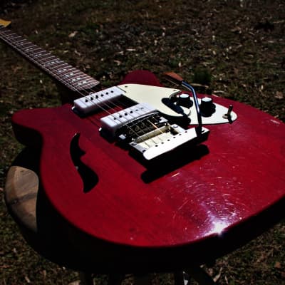 Micro-Frets Spacetone 1971 Red Transparent. VERY RARE. Excellent Guitar. MicroFrets custom guitar. image 5