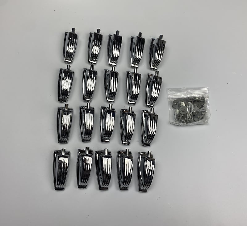 Ludwig 70s Large Classic Drum Lugs SET OF 8 with mounting screws Bass Tom Floor Tom Vintage Parts USA image 1