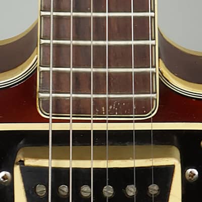 Univox 335 Sunburst Electric Semi-Hollow Body Guitar w/Gig Bag image 3