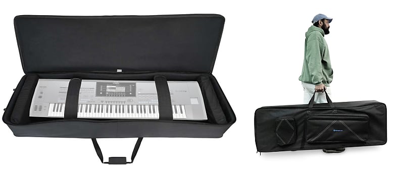 Rockville 88 Key Padded Rigid Durable Keyboard Gig Bag Case For YAMAHA TYROS5-76 image 1