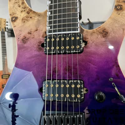 ESP E-II M-II 7 HT 7-String Electric Guitar w/ Case-Purple Natural Fade image 6