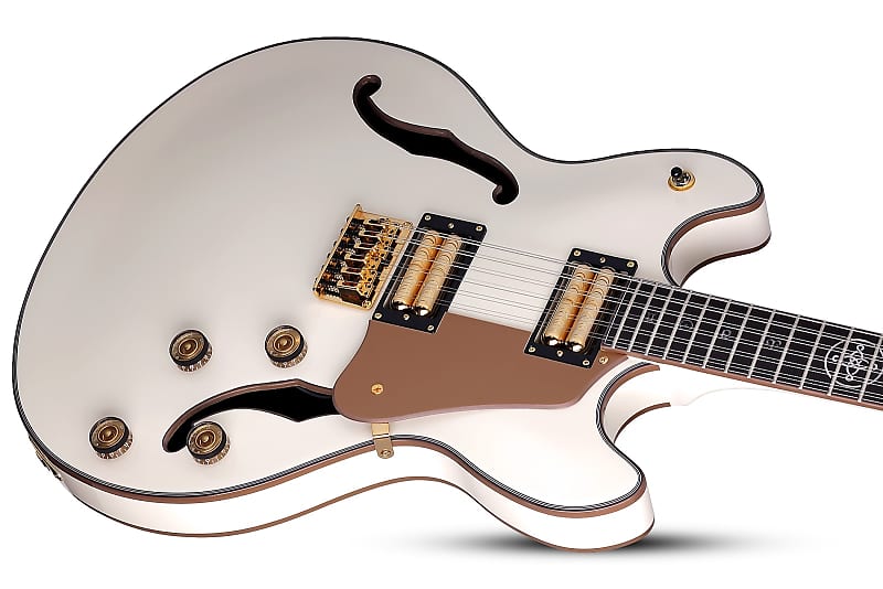 Schecter 267 Wayne Hussey Corsair-12 Guitar, Ivory image 1