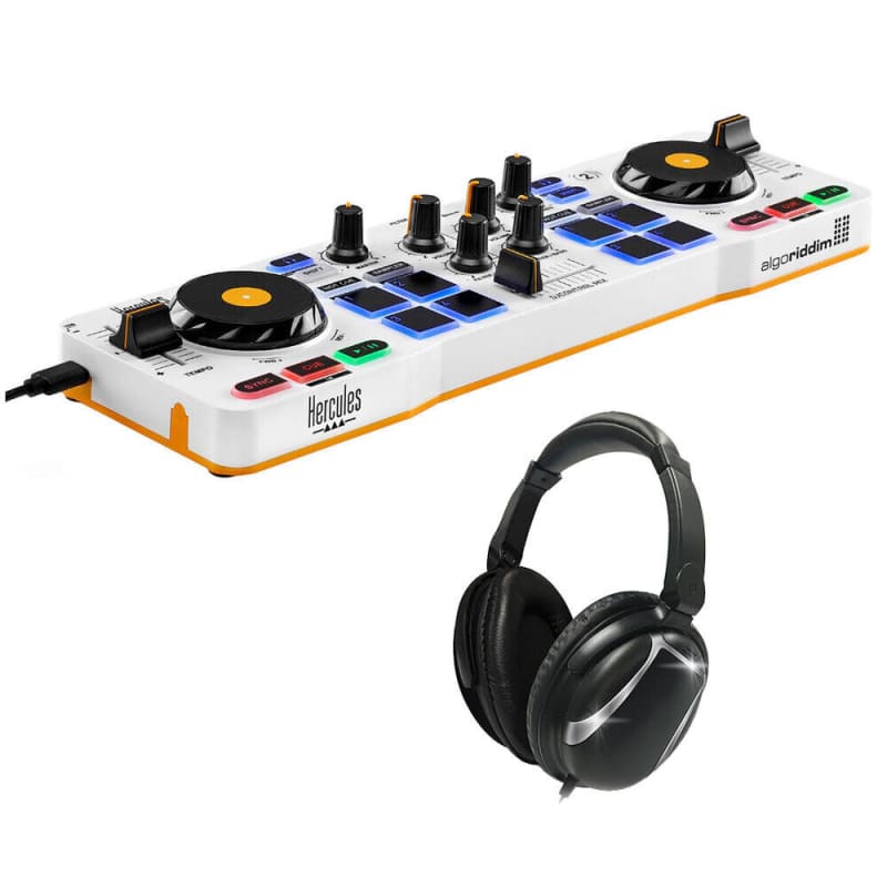 Hercules DJ DJControl Starlight | Pocket USB DJ Controller with Serato DJ  Lite, Touch-Sensitive Jog Wheels, Built-in Sound Card and Built-in Light