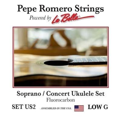 Pepe Romero Strings US2 Soprano/Concert Ukulele Low G Set for sale