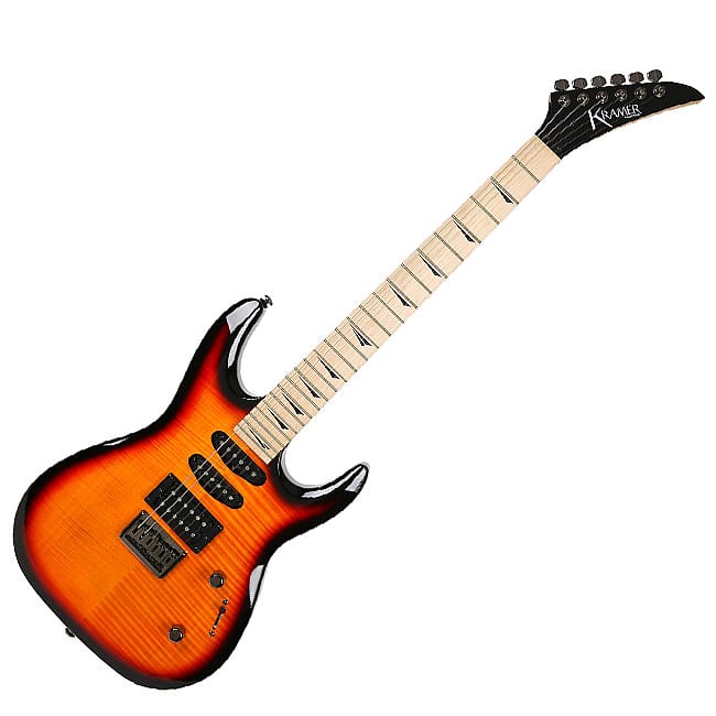 Kramer Striker 211 Super Strat SSH Hardtail Fireburst Flame