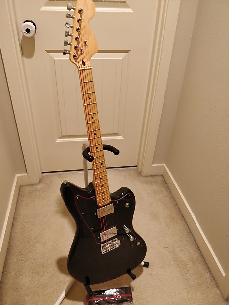 Warmoth Jazzmaster Body Black Red Seymour Duncan Phat Cat