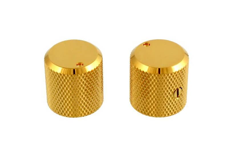 Gold Metal Knobs Flat Top with Indicator Gotoh image 1