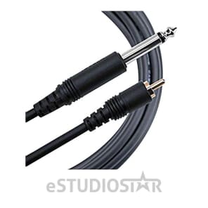 Mogami PR-15 Pure Patch 1/4" TS Male to RCA Male Audio/Video Cable - 15'