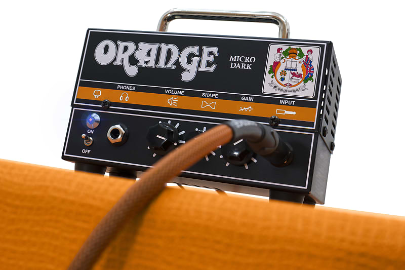 Orange MD20 Micro Dark Mini Guitar Amplifier Head w/ Instrument Cable