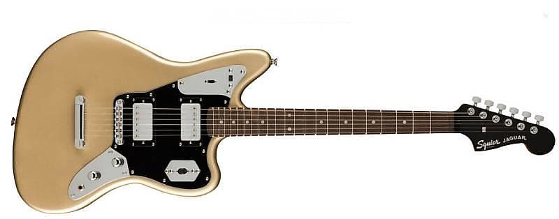 Immagine Squier by Fender Contemporary Jaguar HH ST LRL Black Pickguard Shoreline Gold - 1
