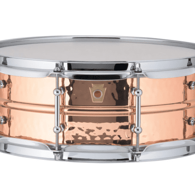 Ludwig LC660KT Hammered Copper Phonic 5x14" Snare Drum with Tube Lugs