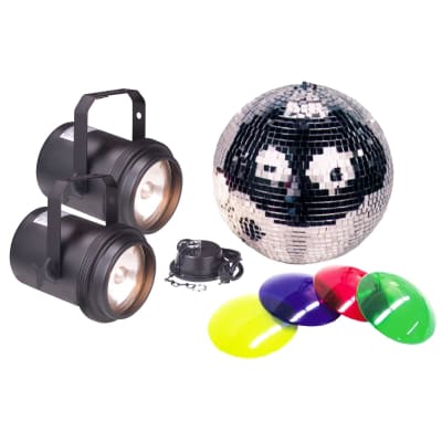 ADJ M-502L 12" Mirror Ball Package with Motor & Pinspots image 1