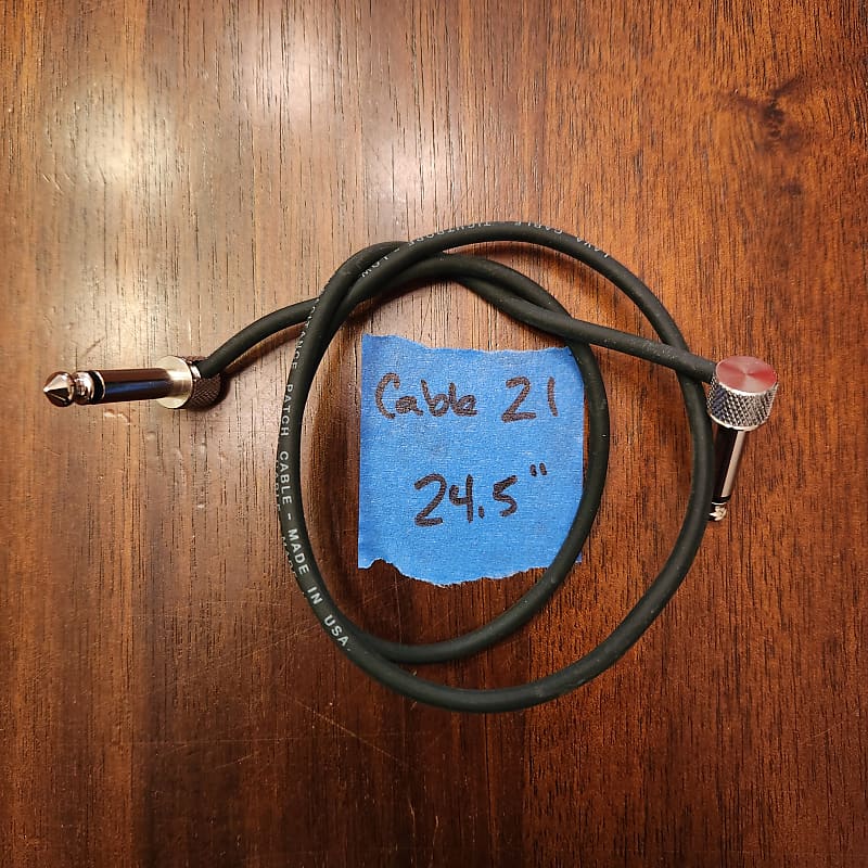 Lava Tightrope 24.5" Patch Cable Black, RightAngle to Reverb