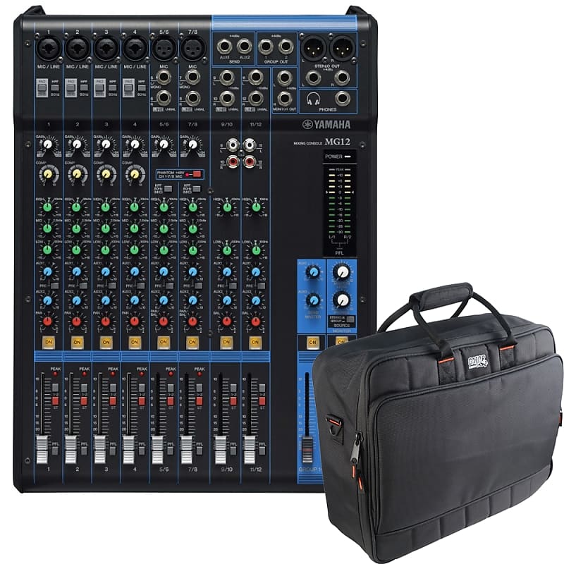 Yamaha MG12 12-Channel Mixing Console with Gator Mixer Bag image 1