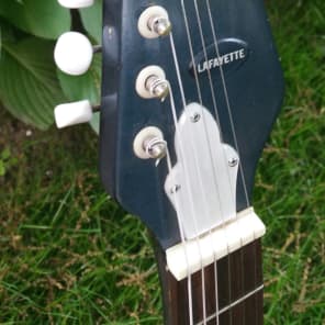 Lafayette Guyatone Zenon 1966? Electric Guitar 2 Pickup Two Tone Green  Japan Rare image 14