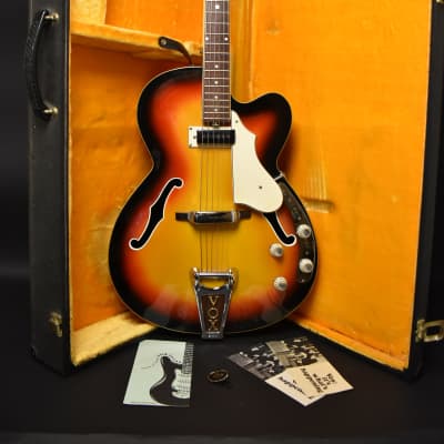 1960s Vox Bossman Sunburst Finish Electric Guitar w/OHSC for sale