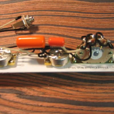 K D Paulus Guitar Parts Esquire Wiring Harness - Eldred Cocked Wah Mod - OG, CTS, Orange Drops image 3