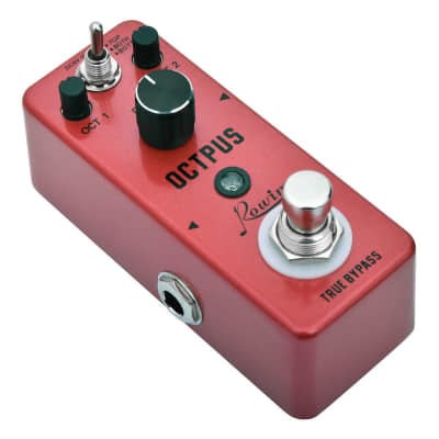 Rowin LEF-3806 Octpus Octaver Micro Effect Pedal + Fender 2”Monogrammed Strap Ships Free image 3