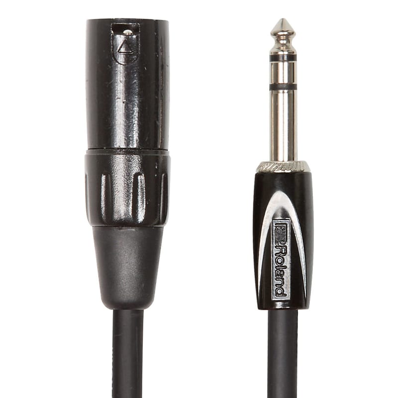 Roland Black Series Balanced interconnect cable—1/4-inch TRS male to XLR male - 10FT / RCC-10-TRXM image 1