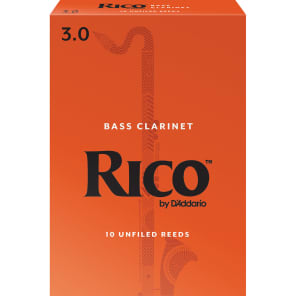 Rico REA1030 Bass Clarinet Reeds - Strength 3.0 (10-Pack)
