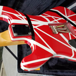 Kramer Mean Street EVH custom made 5150 era Van Halen Model Red Black White Striped image 5