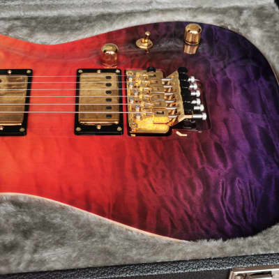 ESP Horizon CTM FR See Thru Pink Purple Gradation Finish High-End Guitar image 8