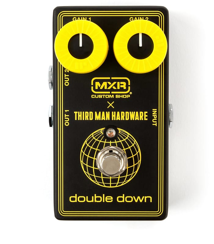 MXR CSP042 Third Man Hardware Double Down Boost Pedal  Black w/yellow knob covers. New! image 1