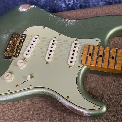 UNPLAYED ! 2024 Fender Custom Shop 1962 Poblano Stratocaster Relic Masterbuilt David Brown - Aged Sage Green Metallic - Authorized Dealer - RARE! Only 7.2 lbs - G02104 - SAVE! image 3