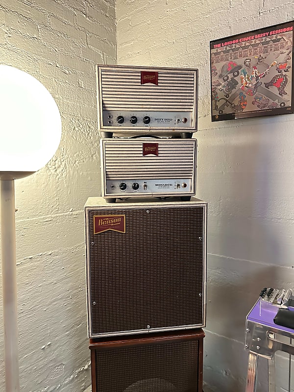Benson Amps Monarch Head Cabinet and Dizzy Bird 2016-17 - Classic Striped Oxblood image 1