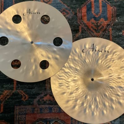 (MINT) Aisen 15” Dry Hi-Hat Cymbals W/ Ozone Top image 3