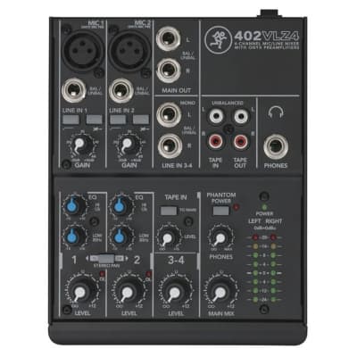 Mackie 402VLZ4 4-Channel Compact Mixer w/ Onyx Mic PreampsPROAUDIOSTAR image 1