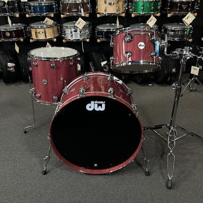 DW Collector's Series PURE Purple Heart 13/16/24" Drum Set Kit in Natural Lacquer over Purple Heart image 3
