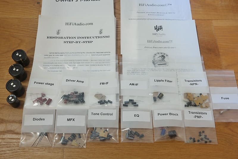 Sansui 1000x restoration kit filter capacitor repair rebuild fix  			