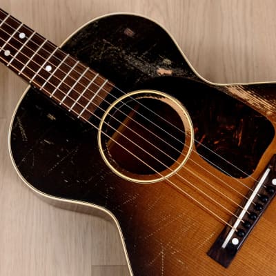 1950 Gibson LG-2 3/4 Vintage Short Scale Acoustic Guitar Sunburst w/ Case image 8