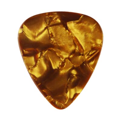 Celluloid Brown Pearl Guitar Or Bass Pick - 0.71 mm Medium Gauge - 351 Shape - 1 Pack New