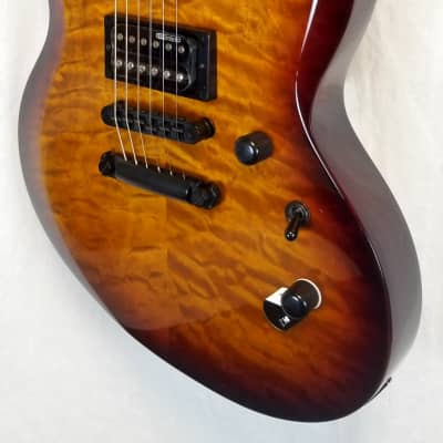 ESP LTD VIPER-256 Electric Guitar, Quilted Maple Top, Dark Brown Sunburst 2022 image 2