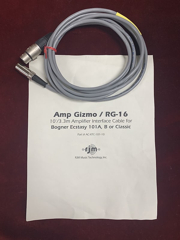 RJM Amp Gizmo RG16 10 foot Amplifier Interface Cable for Reverb