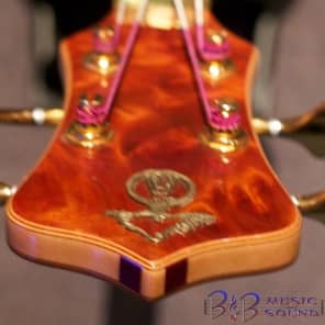 Alembic BURLREDWOOD4 Custom Burl Redwoood Top 4 String Bass with Hard Case image 5