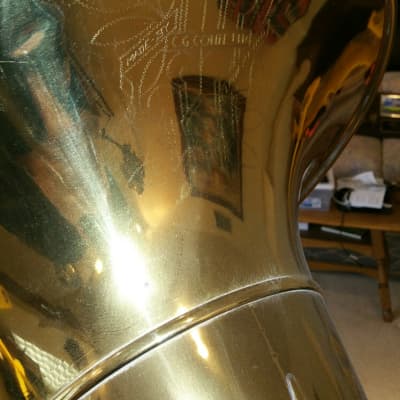 1933 Conn 34J Tuba Orchestra Model w/ Recording Bell w/ Stand image 9