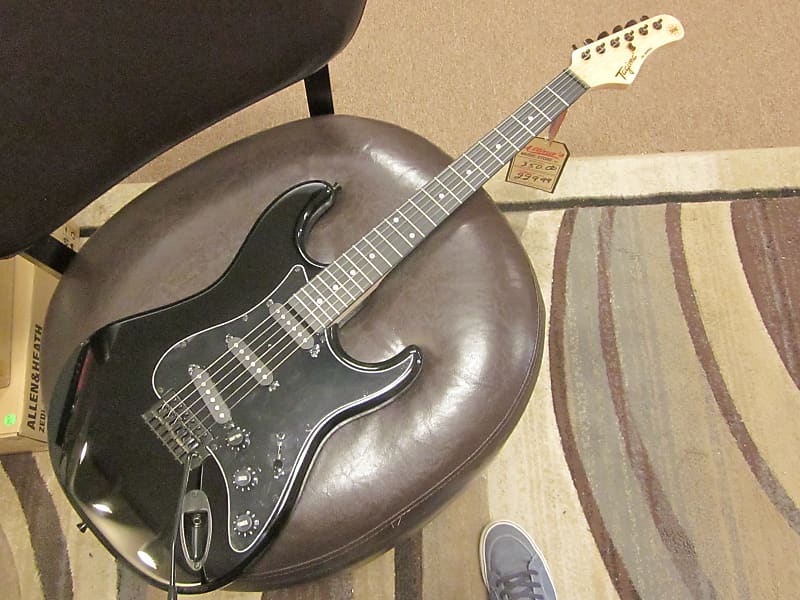 Tagima TW 500 mono black Strat style guitar image 1