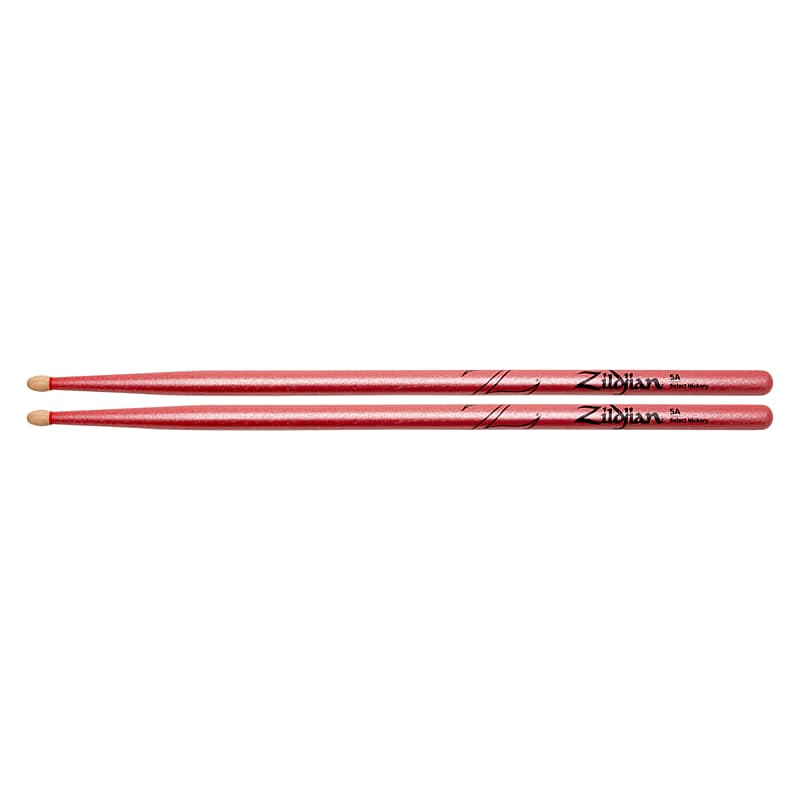 Zildjian 5A Chroma Pink Wood Tip Drum Sticks image 1