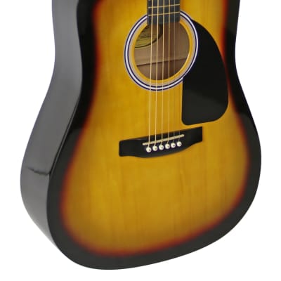 Fender Squier Dreadnought Acoustic Guitar - Sunburst image 3