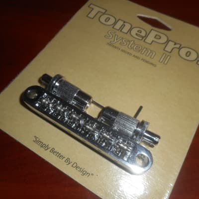 TonePros TPFR-C Metric Locking Tune-O-Matic Bridge with Roller Saddles image 1