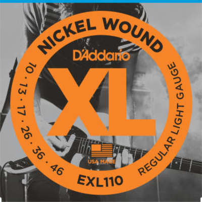 D'Addario EXL110 Electric Guitar Strings (Light) (10-46) (Nickel) image 1